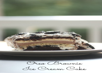 Brownie-Chocolate Chip Ice Cream Sandwiches with Stuffed Oreo Surprise