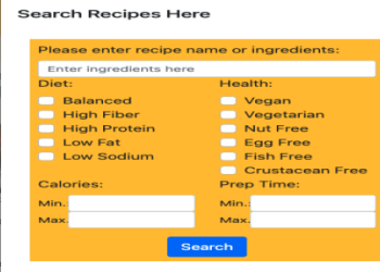 recipe input ingredients