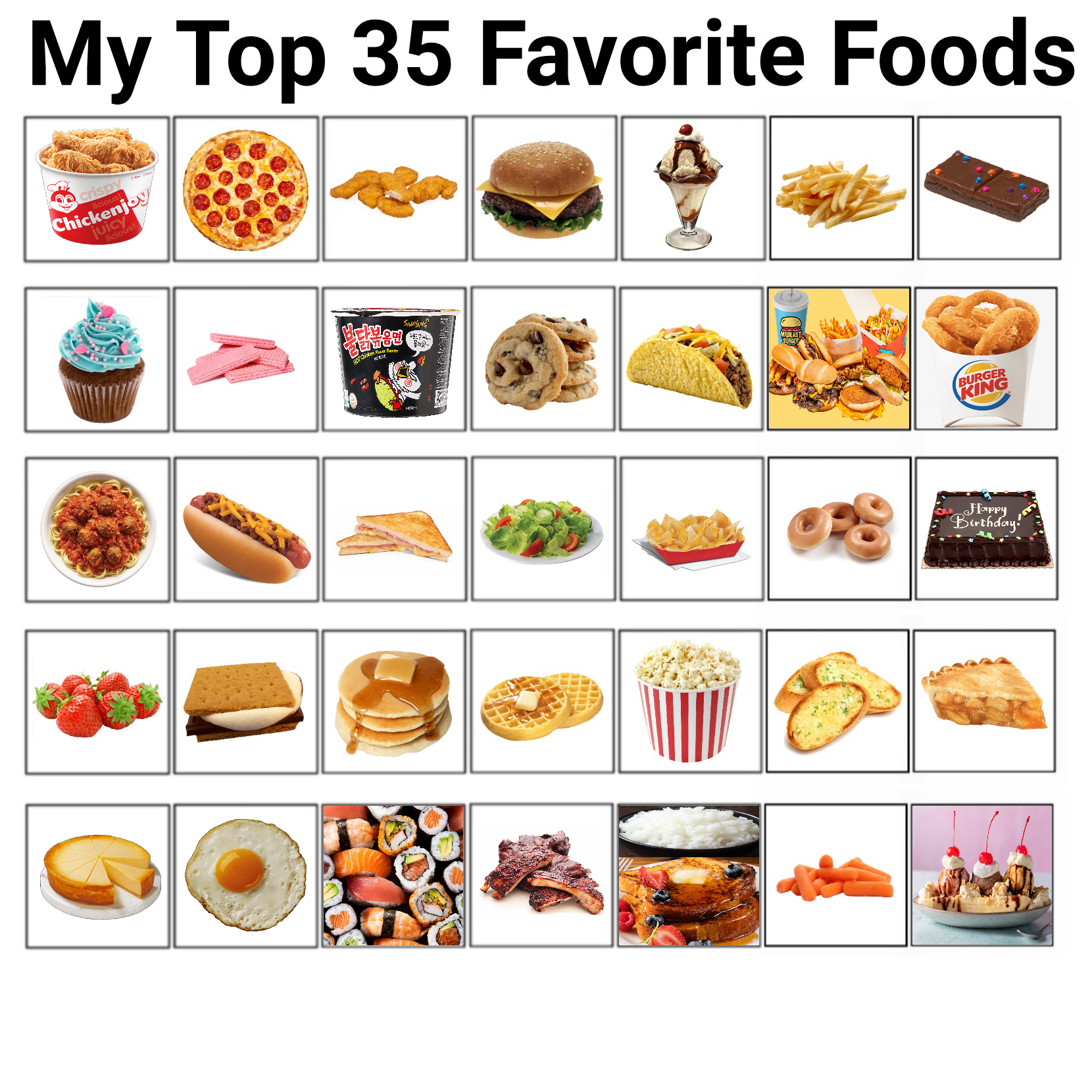 favorite types of food