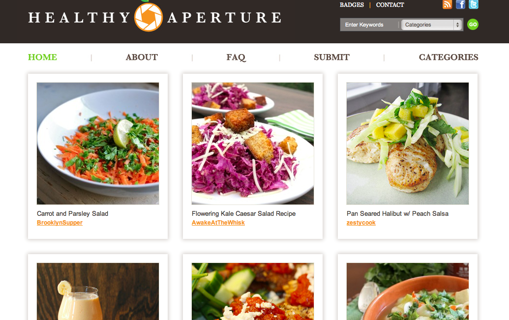 healthy recipe website