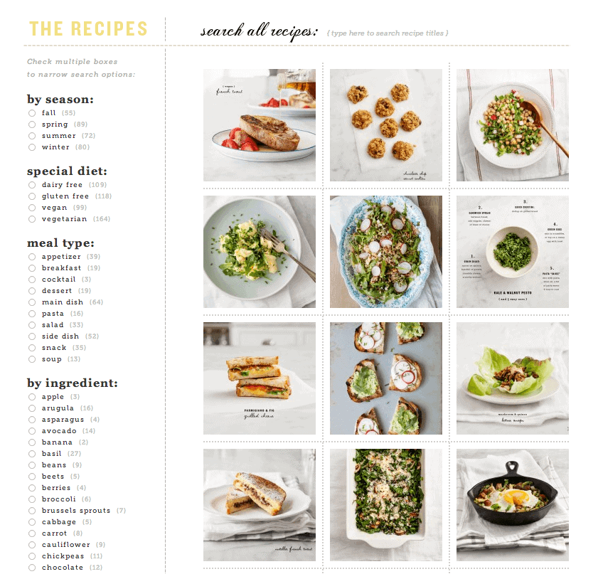 search for recipes