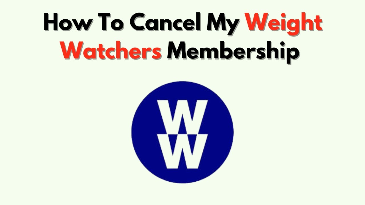 how do i cancel weight watchers online