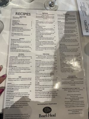 recipes restaurant menu