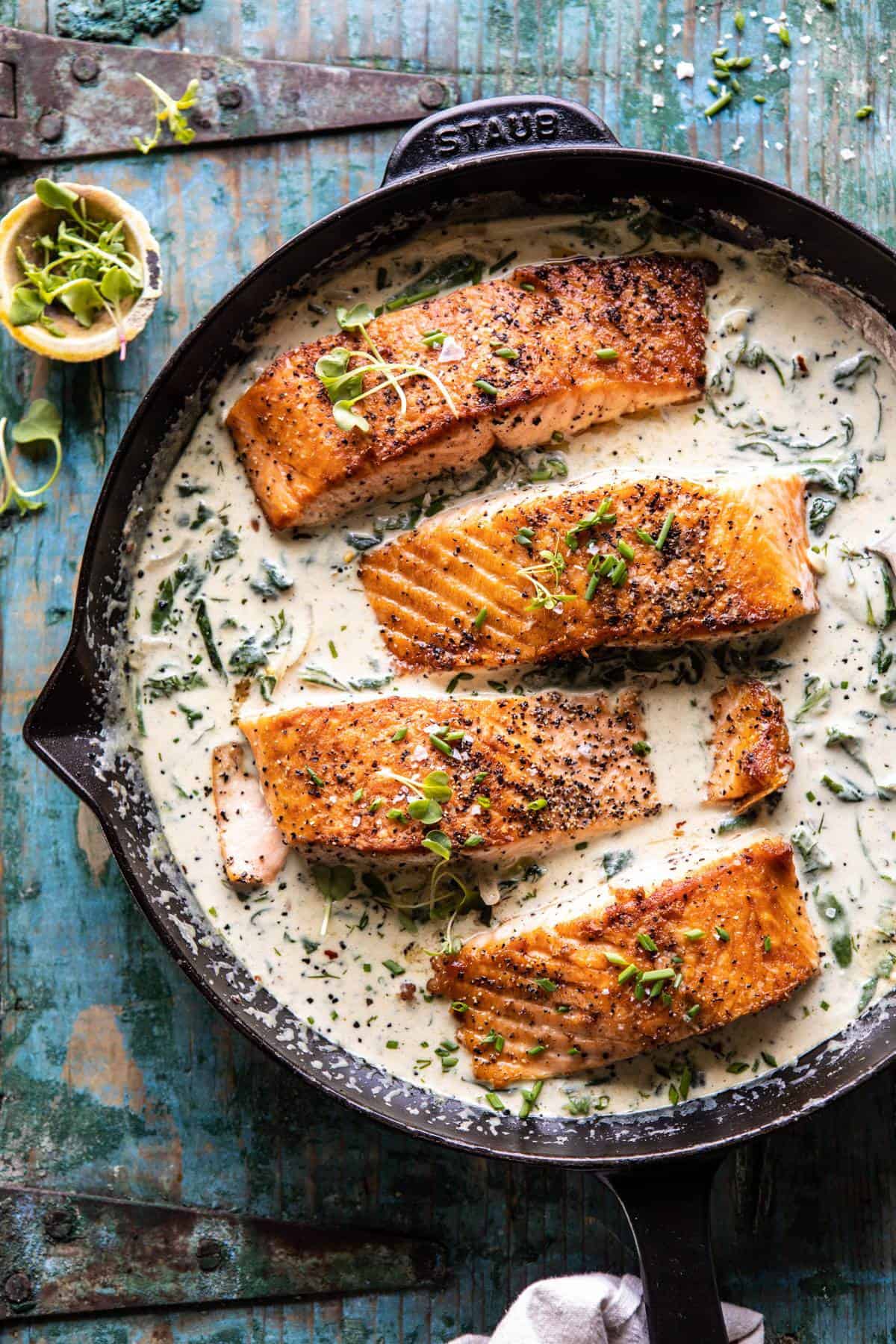salmon and spinach recipes